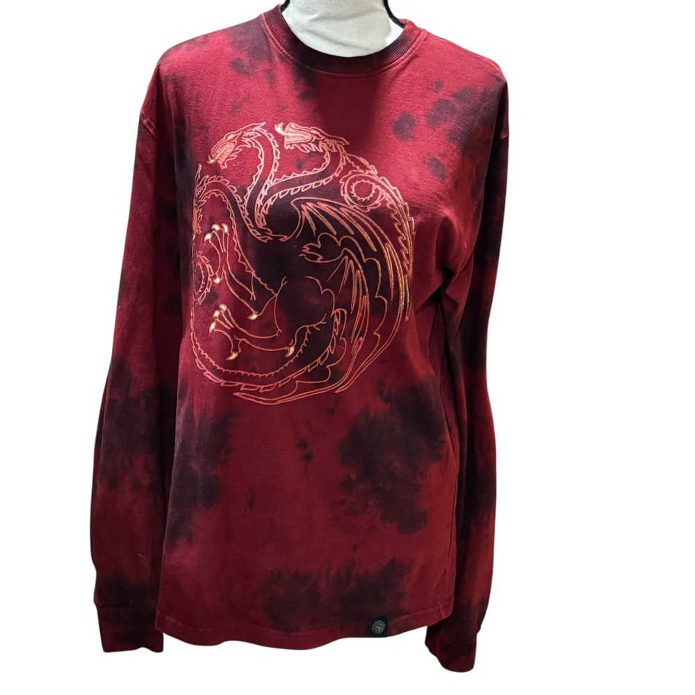 Game of Thrones Long Sleeve Tie Dye‎ Dragon Shirt HBO Officially Licensed Size S